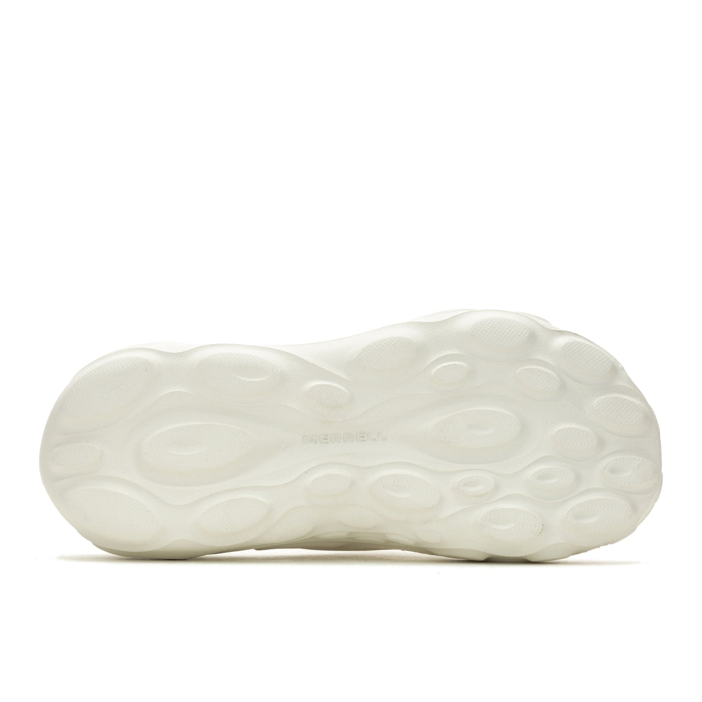 White sneaker sole with cloud-like protrusions.