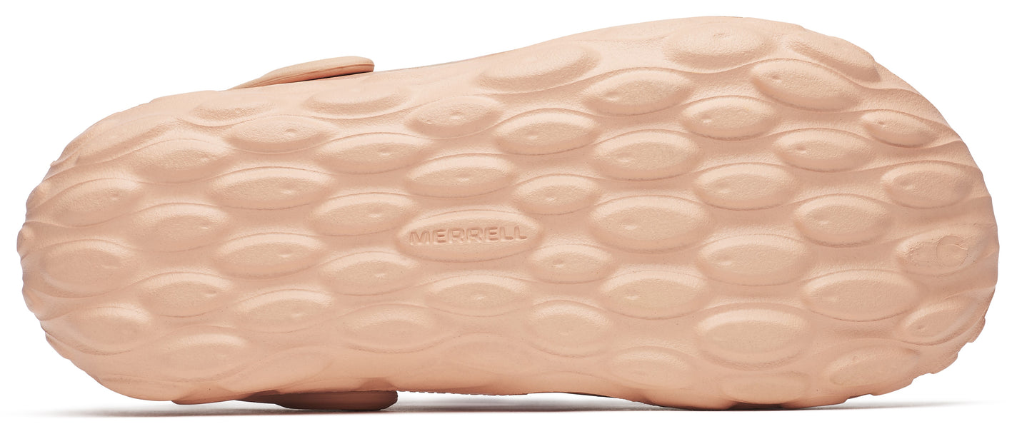 Sole of a shoe with small, repeating oval protrusions and 'MERRELL' text.