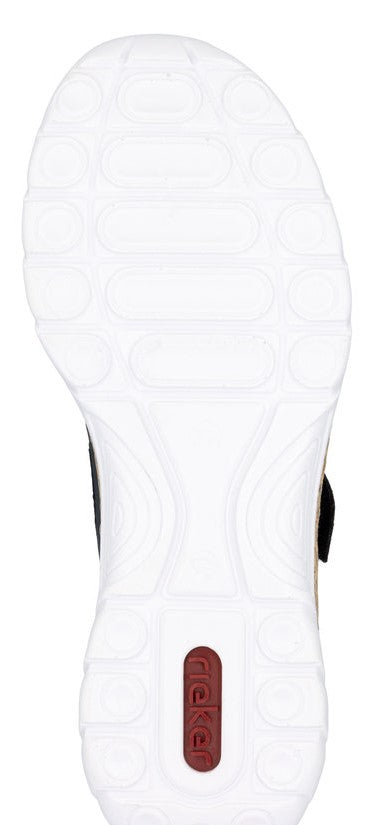 White shoe sole with visible "Rieker" branding.