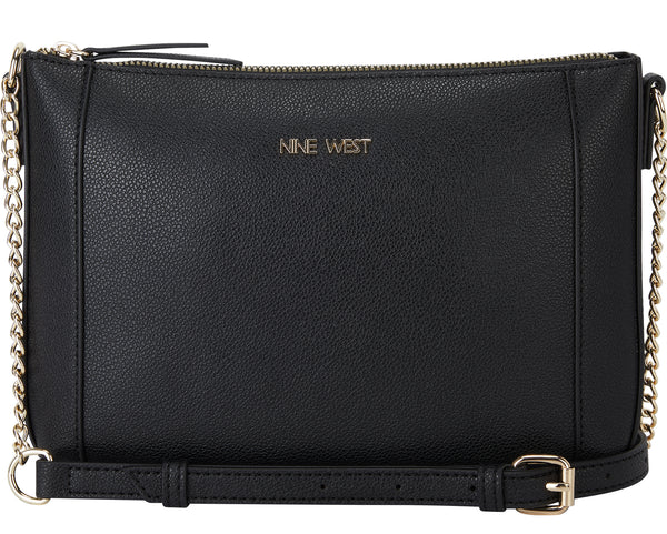 Basil Top Zip Crossbody Black | Quarks Shoes