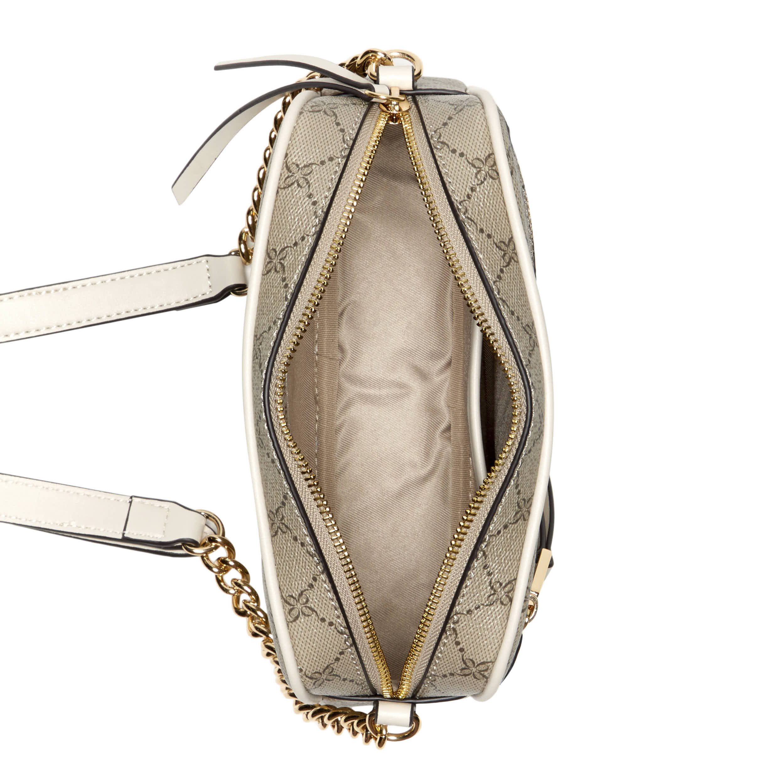 Brooklyn Crossbody Camera Beige Logo/Milk | Quarks Shoes