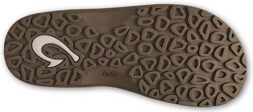 Sole of sandal with textured design.