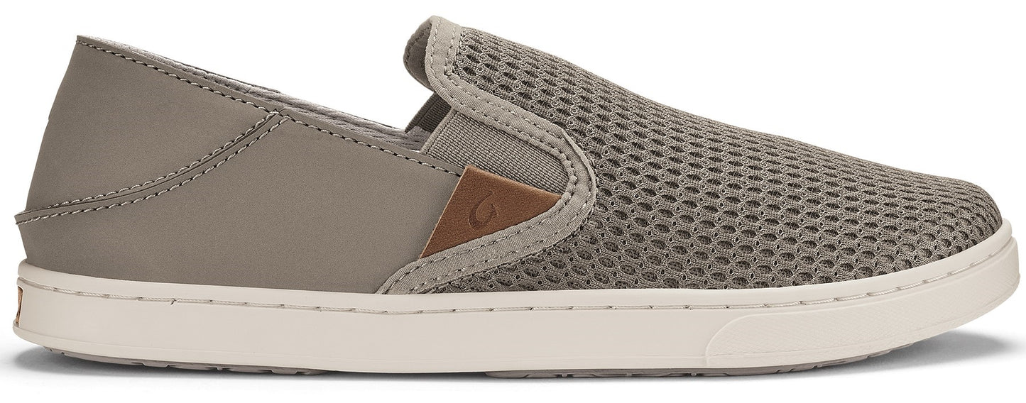 A slip-on shoe with a breathable mesh upper and elasticized panels.