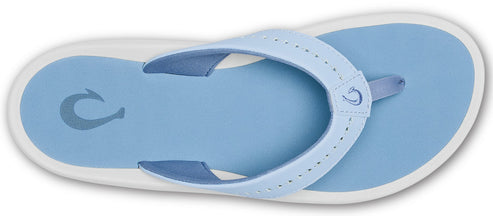 Sky blue and white sandal flip-flop.