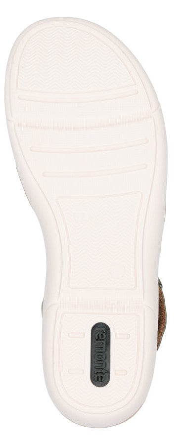 Bottom of a shoe with brand text 'remonte' on the sole.