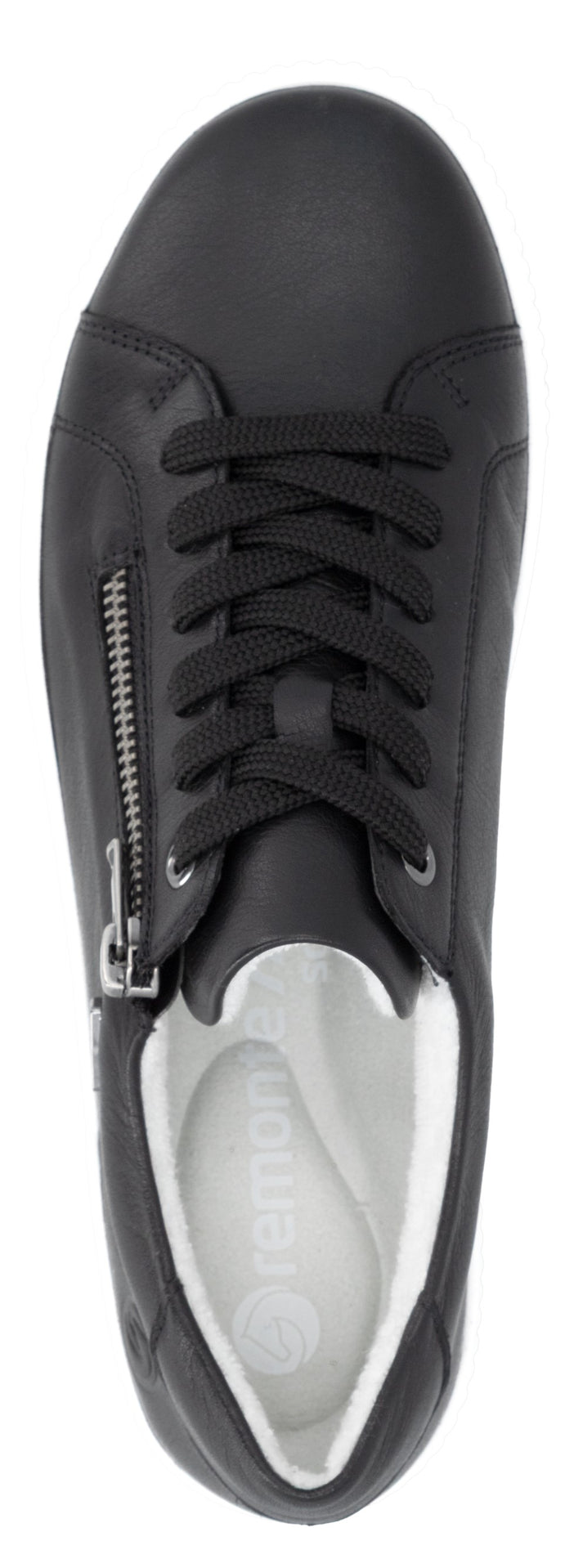 Black Lace Up W Side Zip | Quarks Shoes