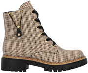 Beige Lace Up Boot