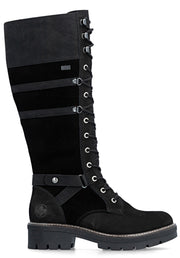 Black Tall Lace Up Boot