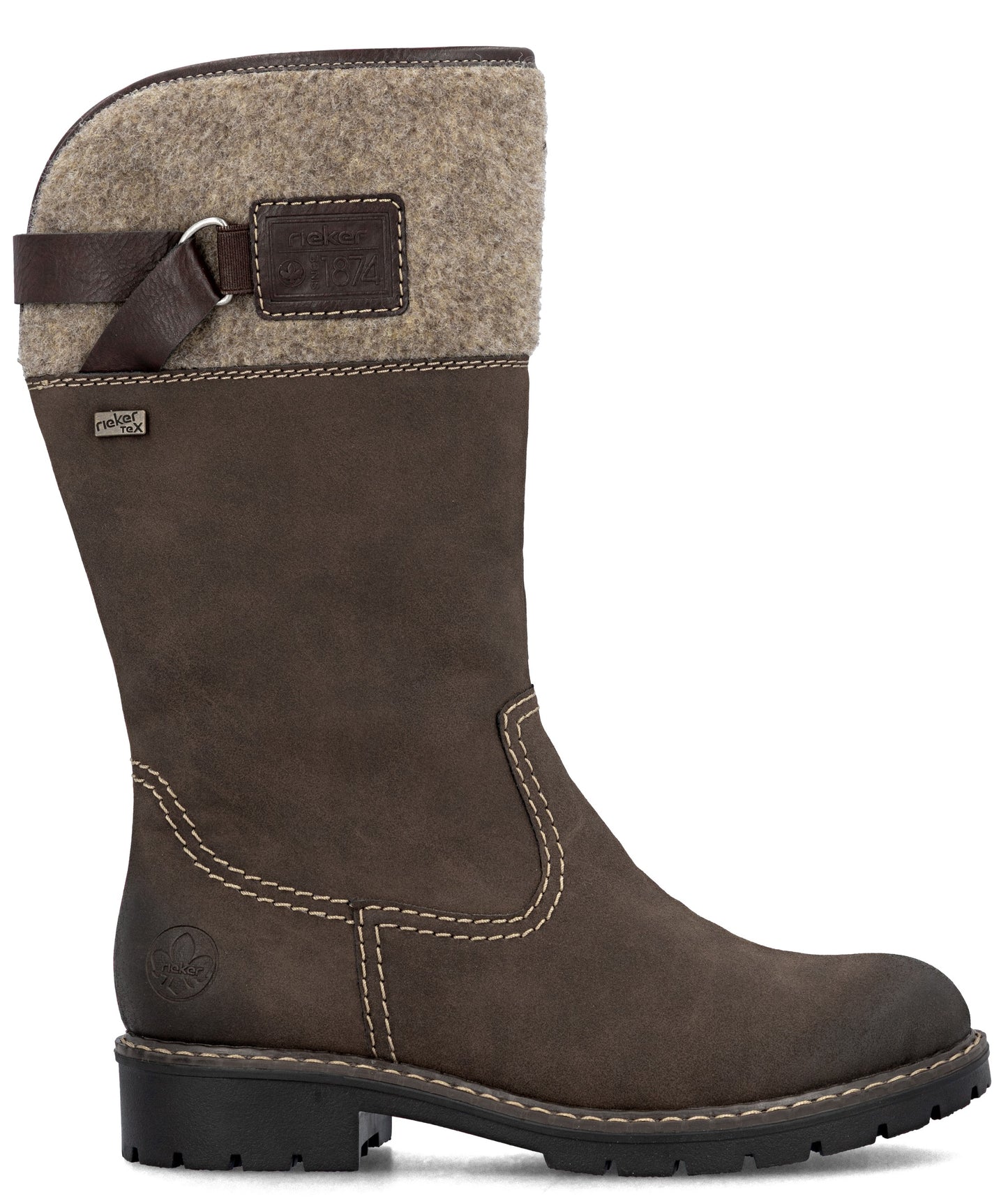 Brown Tall Side Zip Boot