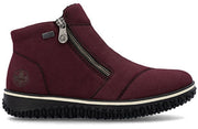 Bordeaux Side Zip Ankle Boot
