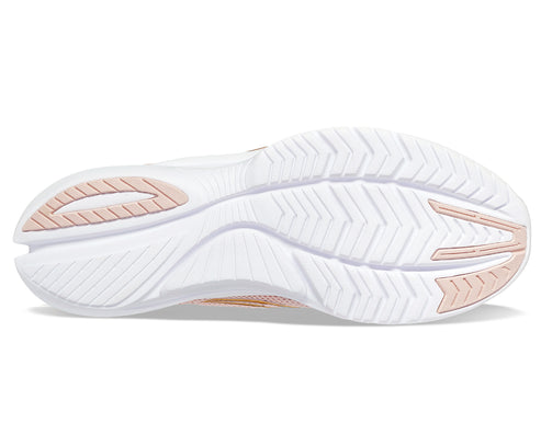 Shoe sole with a pattern of parallel lines.