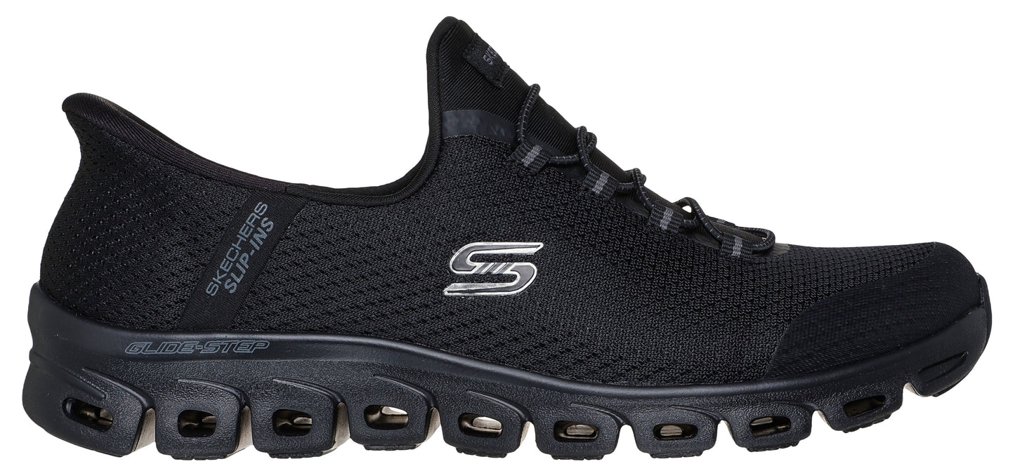 A black Slip-ins shoe with the S logo.