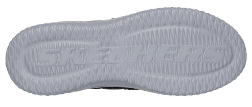 A white shoe sole featuring a textured pattern and the word 'SKECHERS' embossed.