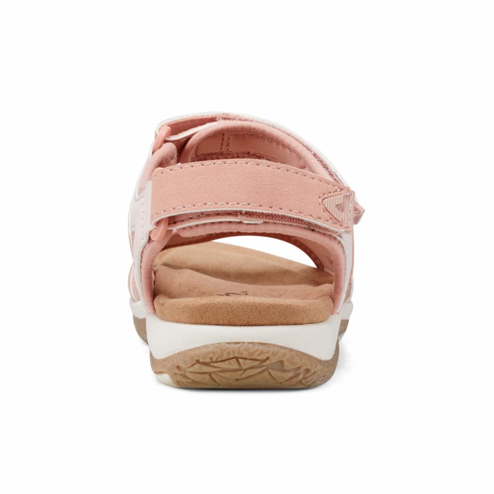 pink toddler sandal with velcro strap