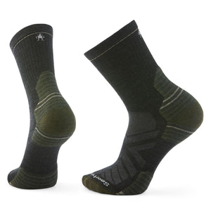 Pair of black socks with reinforced heel and toe.