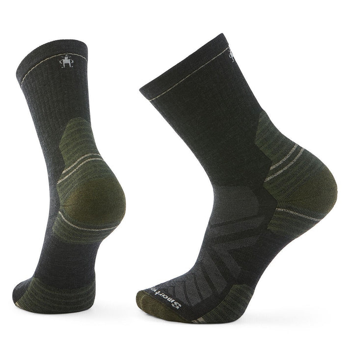 Pair of black socks with reinforced heel and toe.