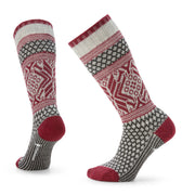 W Everyday Popcorn Snowflake Pattern Crew Socks Ash