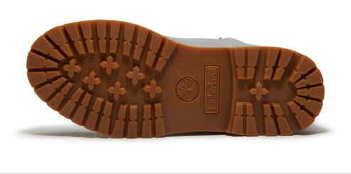 sole of a boot with the word Timberland etched into the sole