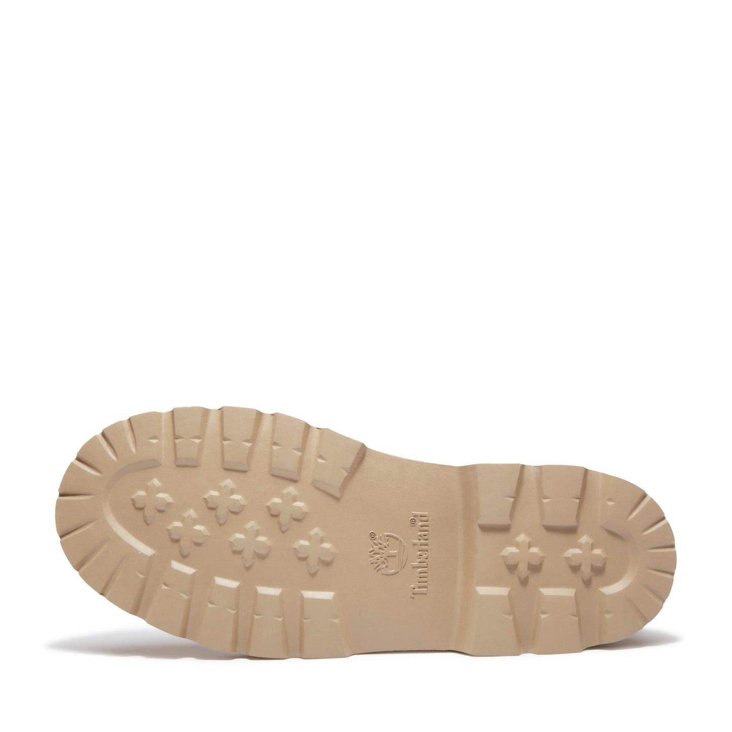 tan boot outsole with lug pattern
