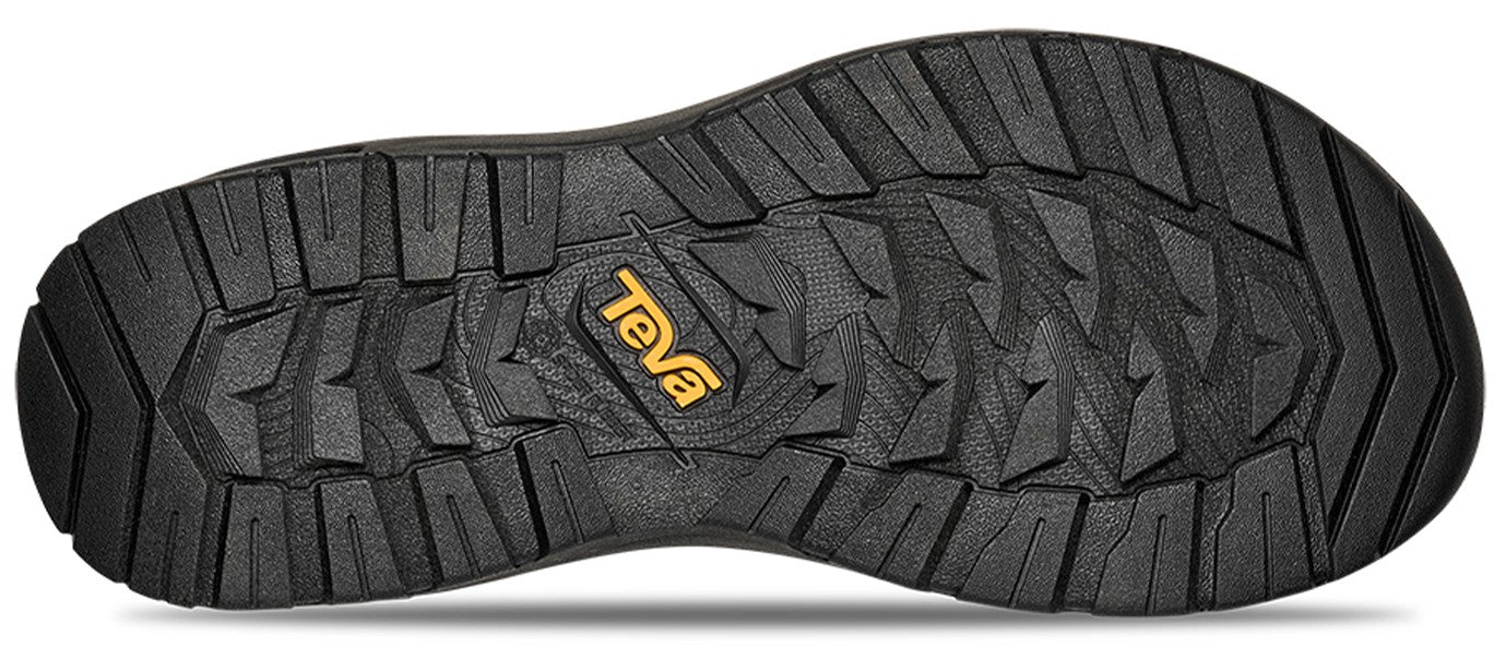 A shoe sole with the text "Teva" on it.