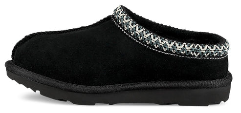 Black Ugg Tasman Slipper with decorative trim