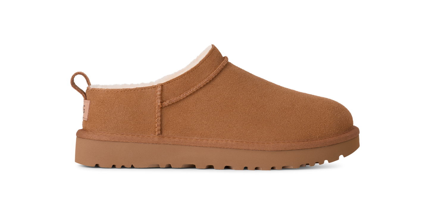 Tan UGG Tasman Slipper with thick sole
