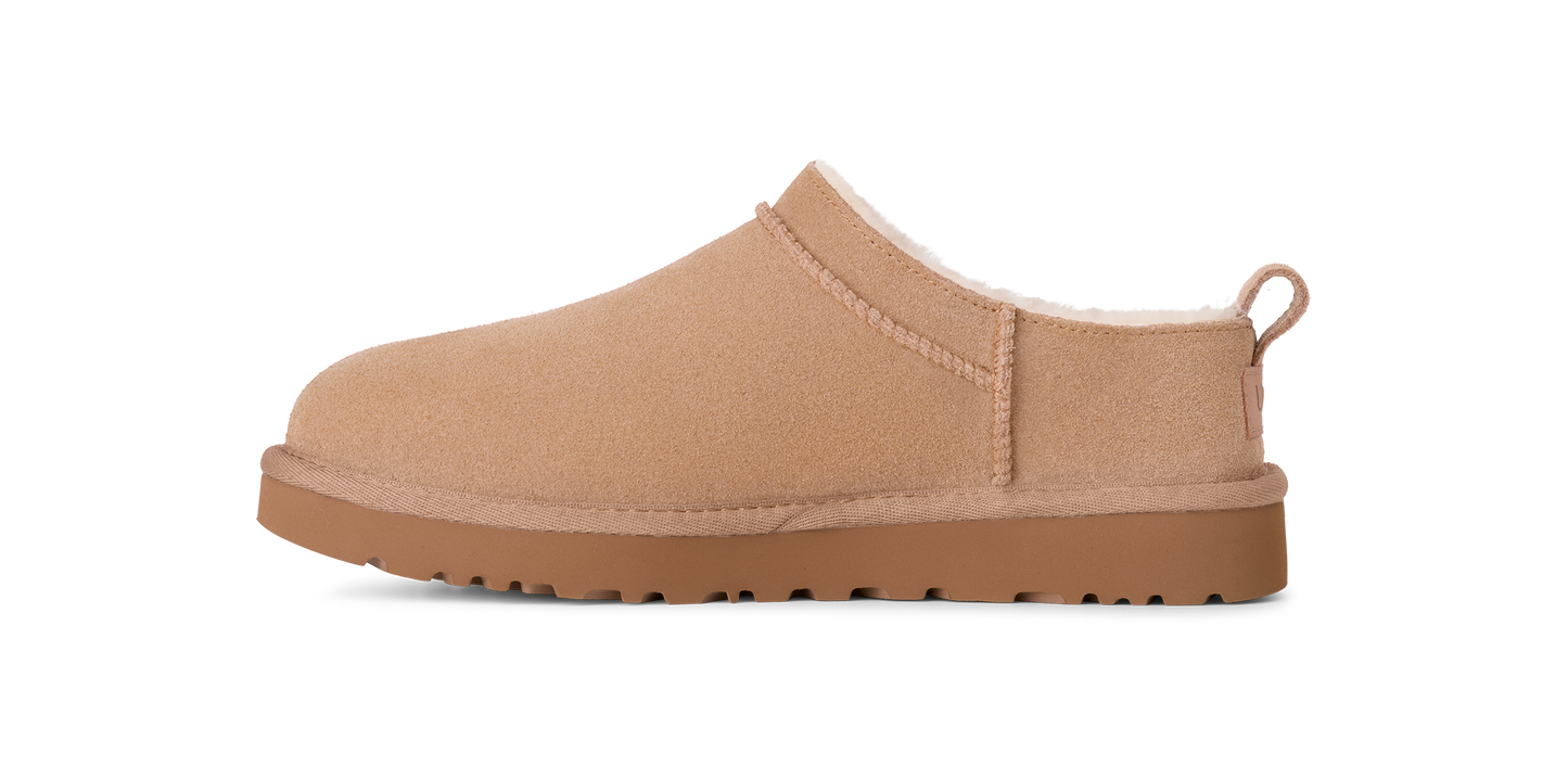 Tan, slip-on style loafer.