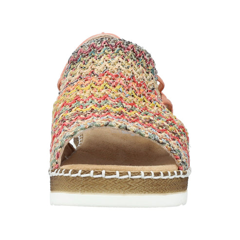Colorful woven wedge sandal with open toe