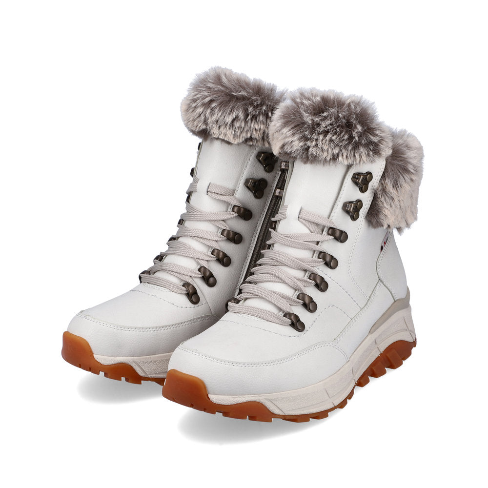 White Wool Lined Boot