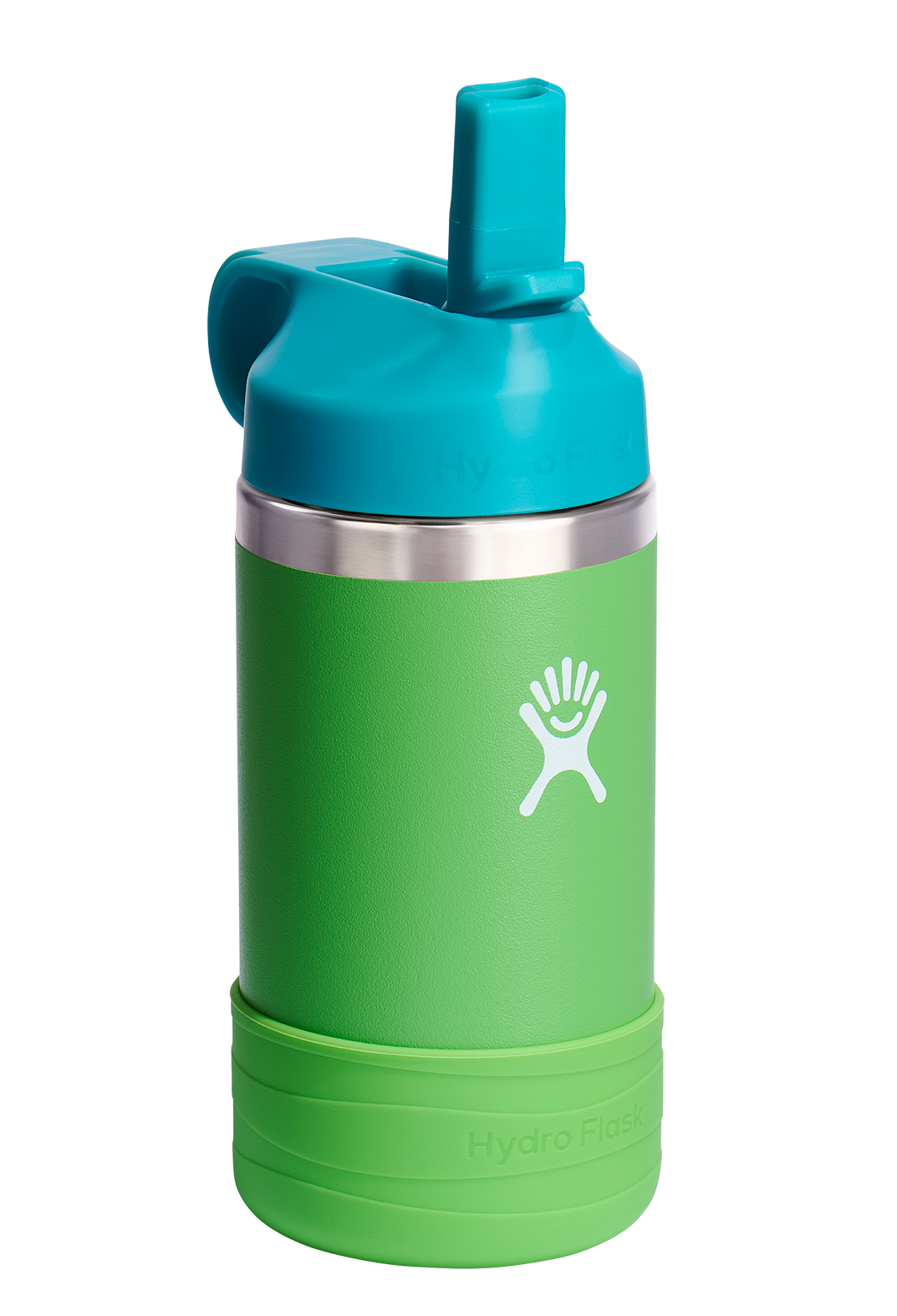 12oz Kids Wide Mouth Straw Cap And Boot Grass – Quarks Shoes