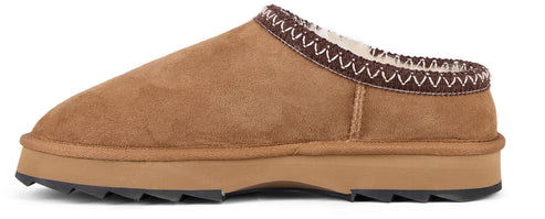 tan-colored slipper with a decorative edge