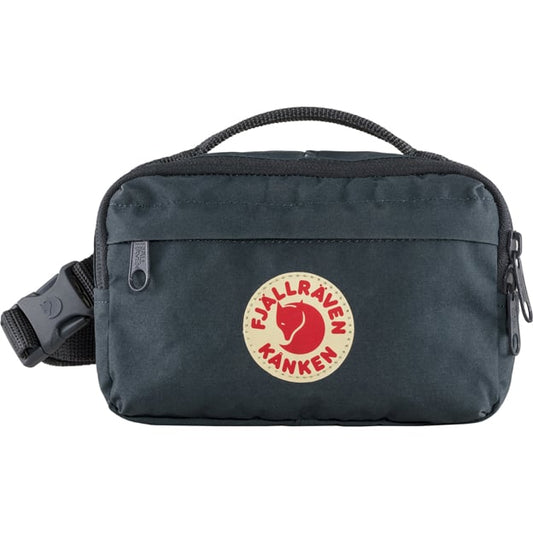 Dark green waist pack with brand logo.