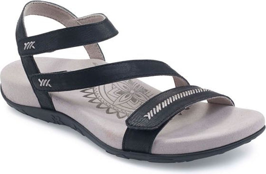 Aetrex Sandals Gabby Adjustable Quarter Strap Sandal Black