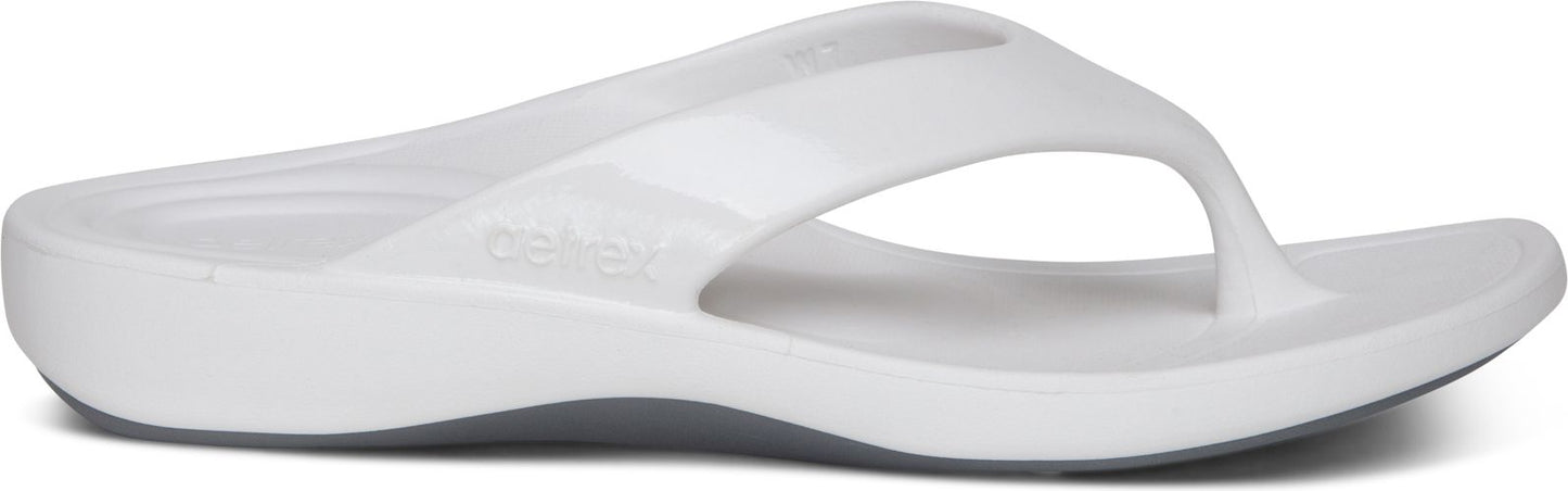 Aetrex Sandals Maui Flip White
