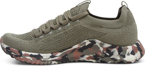 Aetrex Shoes Carly Olive Camo Lace Up