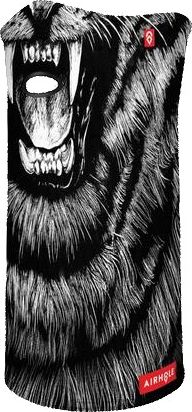 Balaclava with a large drawing of a growling bear.
