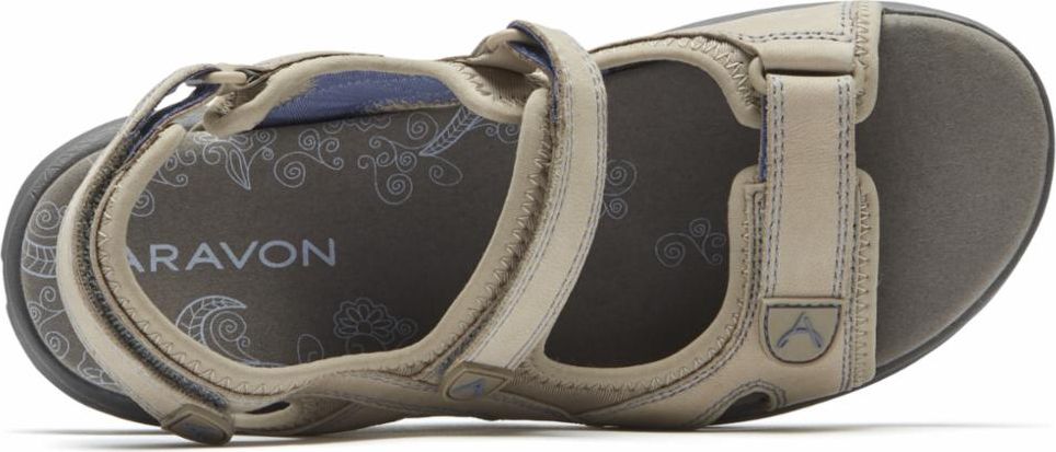 Aravon Sandals A Rev Sandal 3 Strap Nude - Narrow