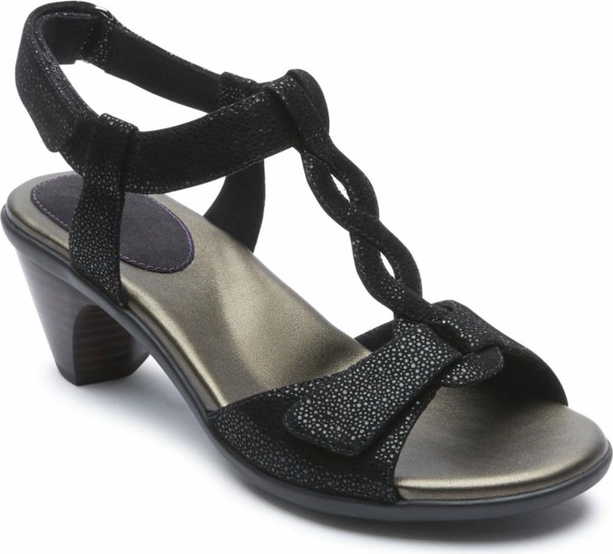 Aravon Sandals Medici T Strap Black - Wide