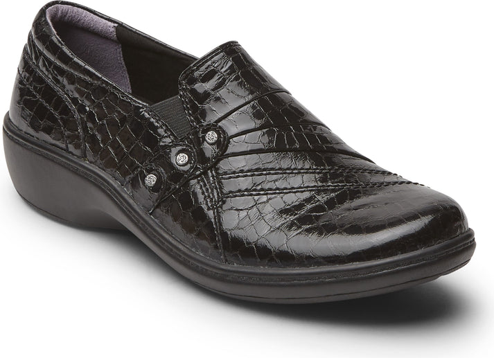 Aravon Shoes Duxbury Danielle Ar Black Croc - Wide