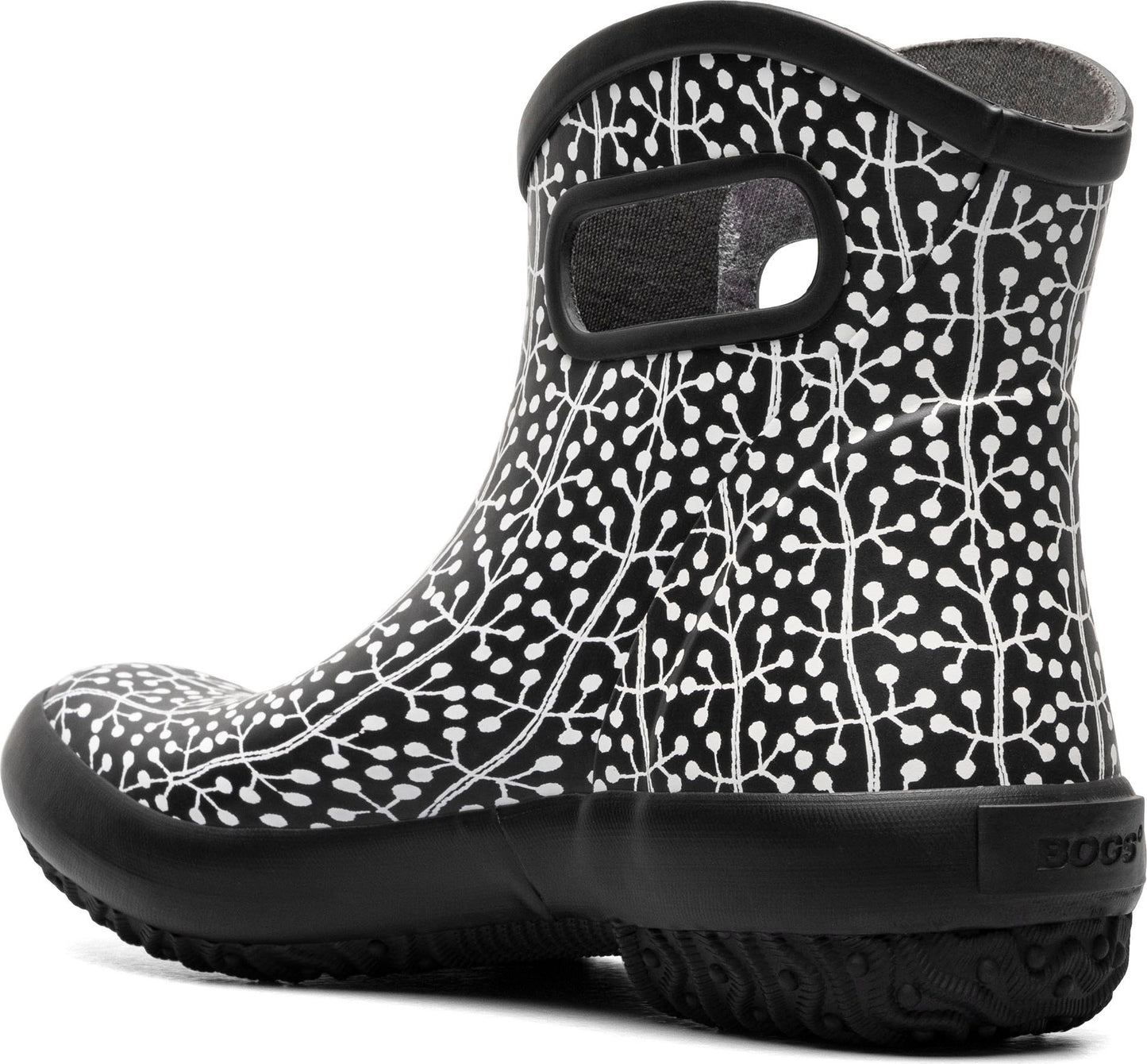 BOGS Patch Ankle Cow Print Boots - Waterproof Black/White Animal Print Boots For Women, Size 7 B (M)