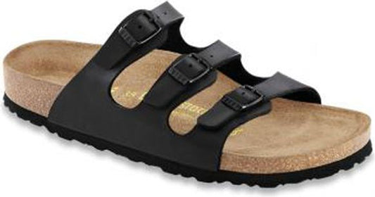 Birkenstock Sandals Florida Soft Footbed Birko-flor Black - Regular Fit