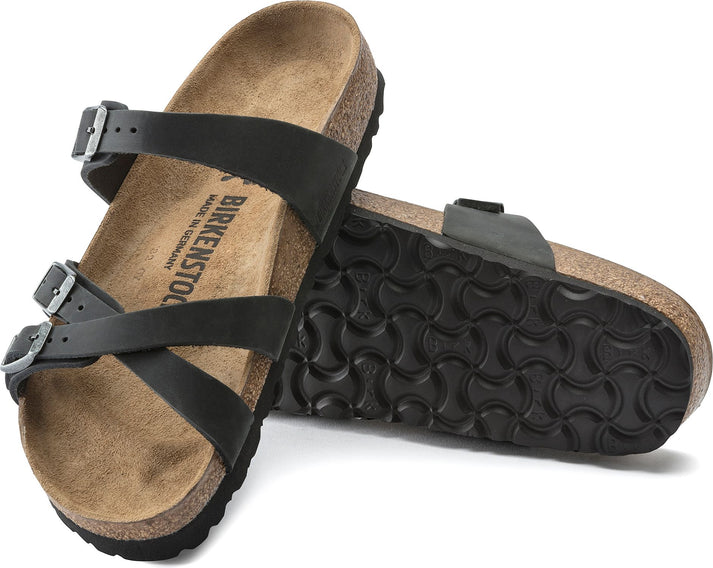Birkenstock Sandals Franca Oiled Black Regular Fit
