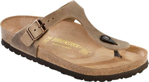 Birkenstock Sandals Gizeh Oiled Leather Tobacco - Regular Fit
