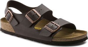 Birkenstock Sandals Milano Birko-flor Dark Brown - Regular Fit