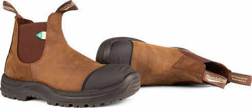 Blundstone Boots Blundstone 169 - Work & Safety Boot Rubber Toe Cap Saddle Brown