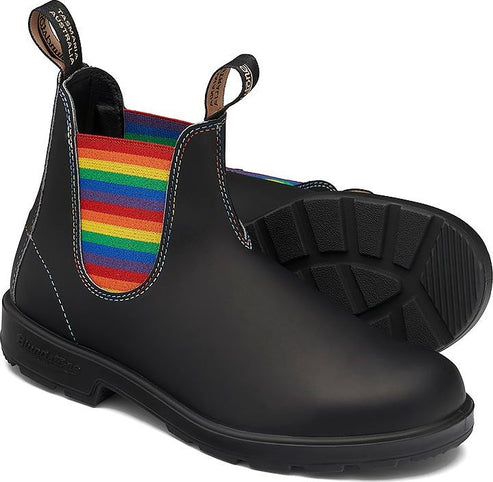 Blundstone Boots Blundstone 2105 - Original Black With Rainbow Elastic Contrast Stitching
