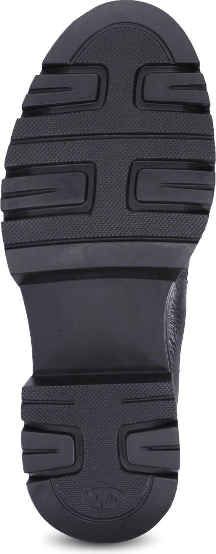 sole of a black shoe with tread