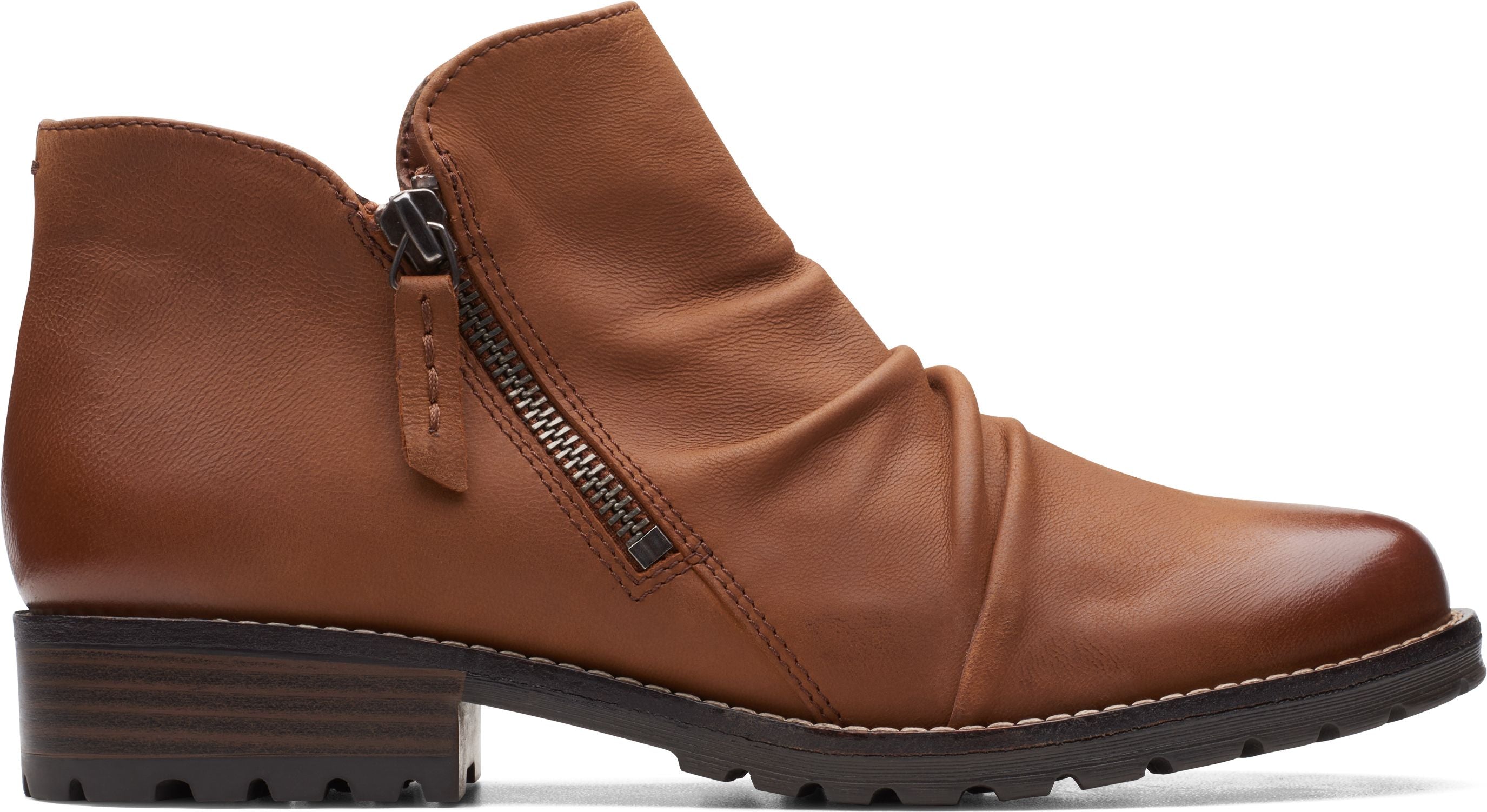 Clarkwell Zip Dark Tan – Quarks Shoes