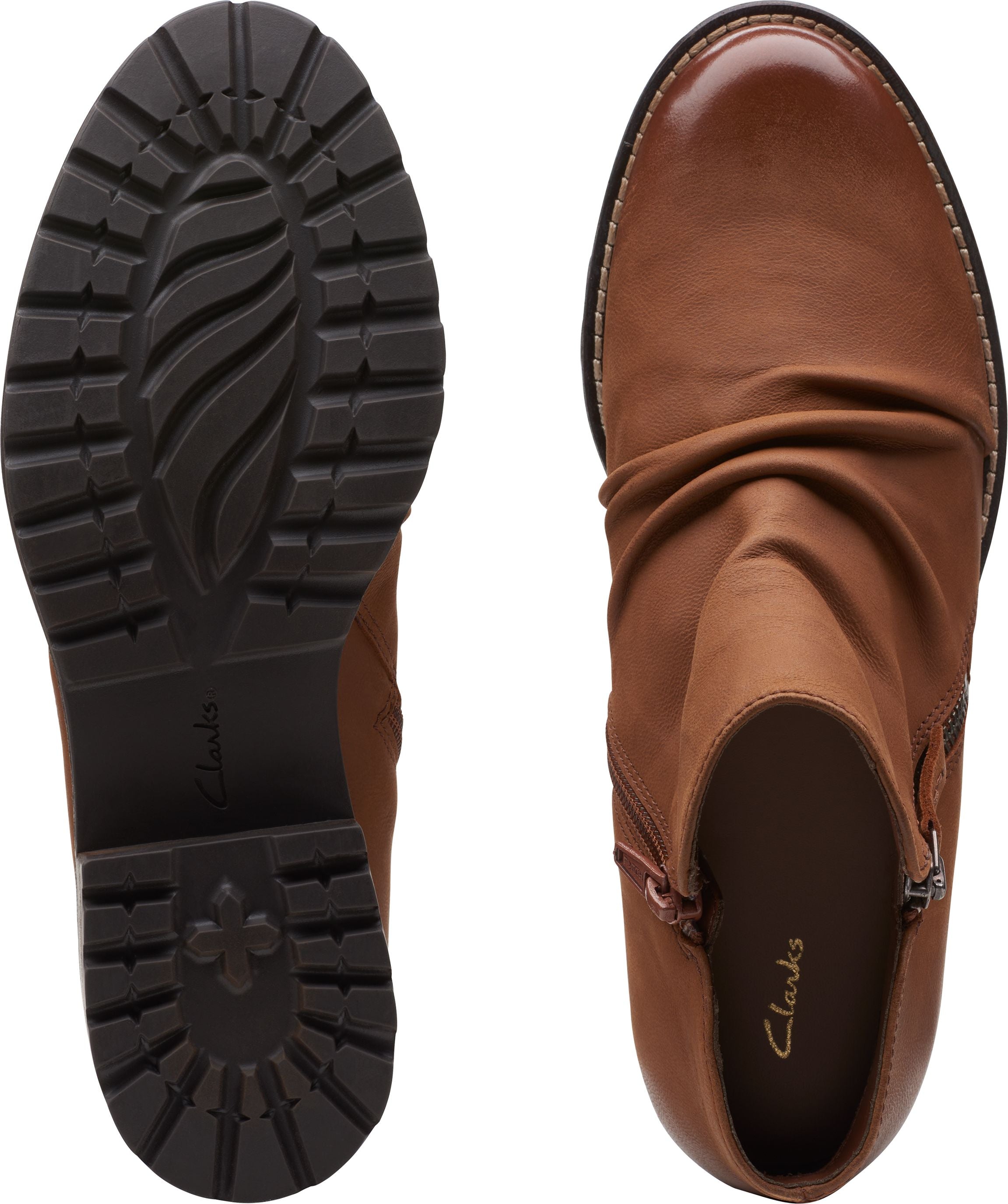 Clarkwell Zip Dark Tan – Quarks Shoes