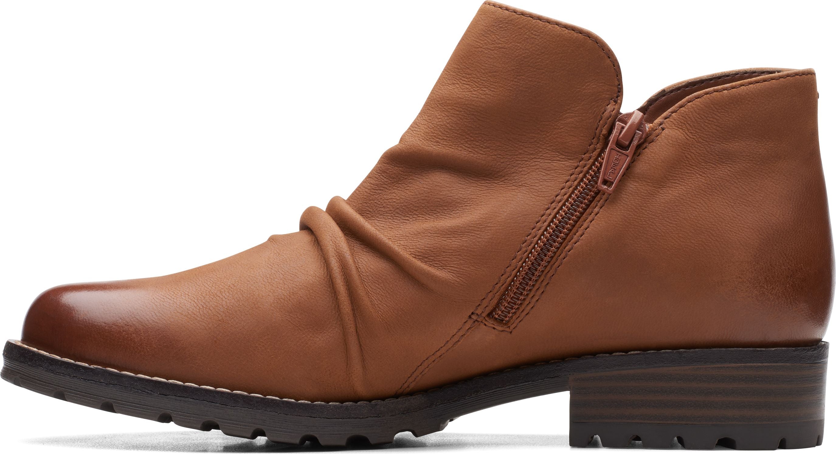 Clarkwell Zip Dark Tan | Quarks Shoes